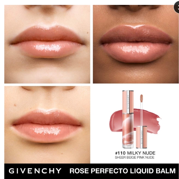 Givenchy Rose Perfecto Hydrating Tinted Lip Balm - 110 Milky Nude - Picture 4 of 7